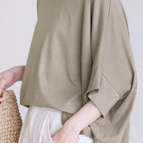 Comfortable batwing sleeve T-shirt