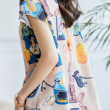 Short sleeve loose fit printed shirt