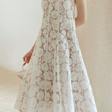 Diamond pearl lace dress