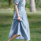 Solid color textured dress