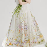 Printed camisole waist-defining dress