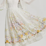 Printed camisole waist-defining dress