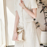 Stylish elegant professional commuting mid-length skirt