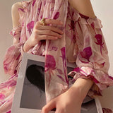 Floral off-shoulder dress