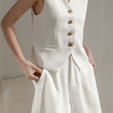 Suit vest with shorts set