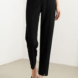 Solid color straight leg nine-point pants