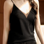 V-neck mesh cami top - liwisi