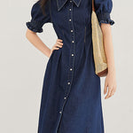 French denim dress - liwisi