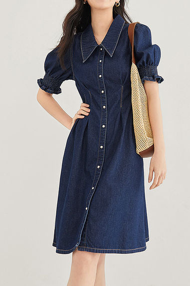 French denim dress - liwisi