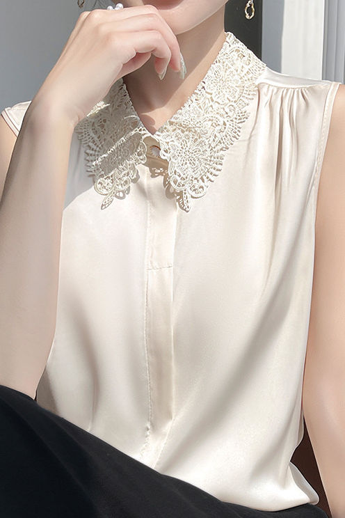 Polo collar sleeveless shirt - liwisi