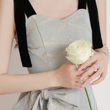 French-style elegant slip evening dress