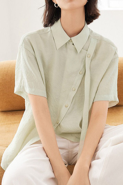 Lightweight breathable short sleeve shirt - liwisi
