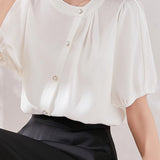 Minimalist asymmetric design shirt - liwisi