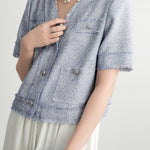 French-style short sleeve jacket - liwisi