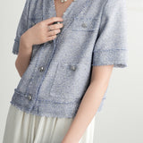 French-style short sleeve jacket - liwisi