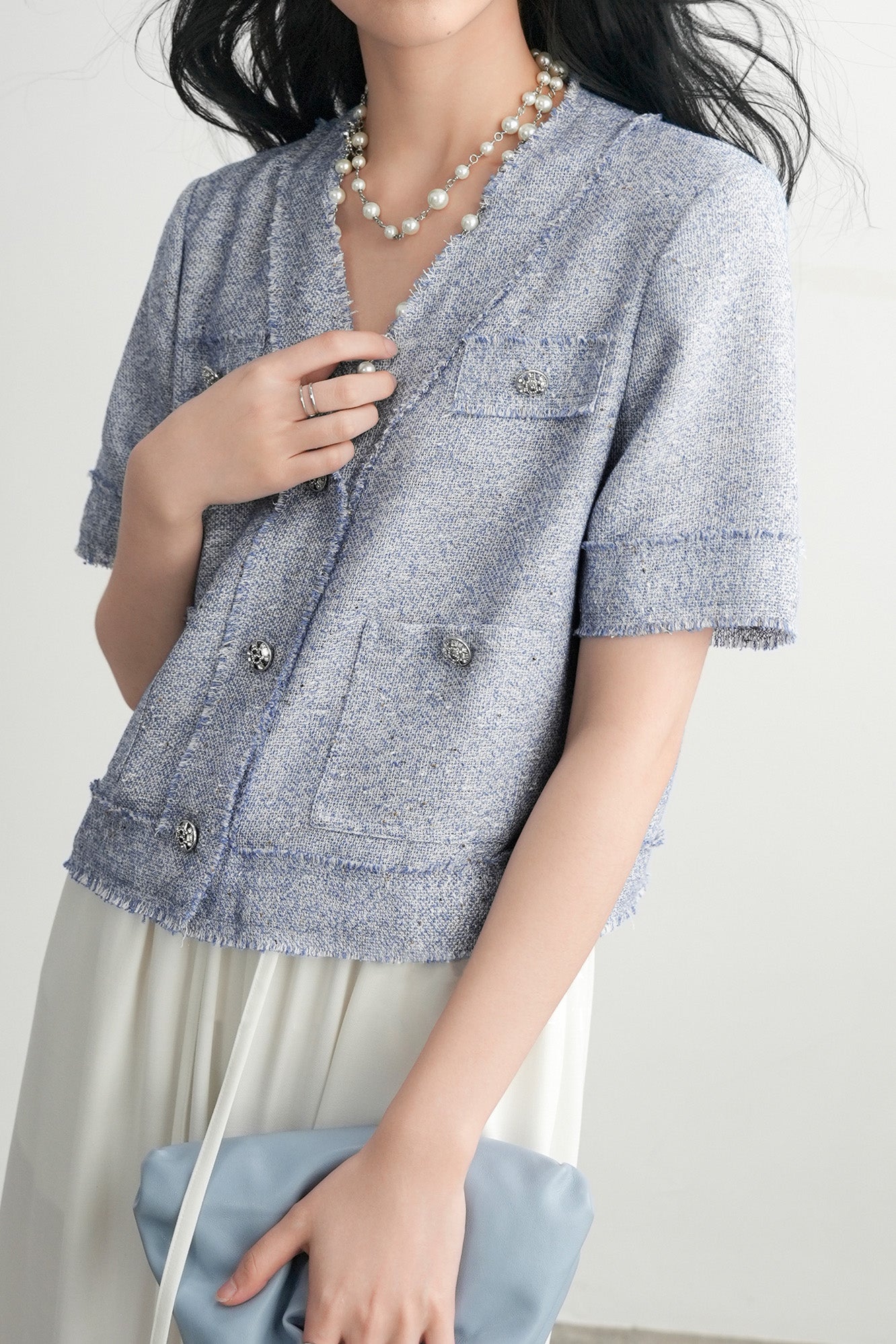 French-style short sleeve jacket - liwisi