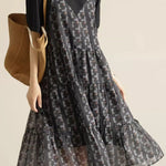 Casual faux two-piece ruffled dress - liwisi