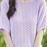 Loose-fitting versatile pure cotton short sleeve T-shirt - liwisi