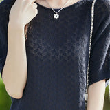 Loose-fitting versatile pure cotton short sleeve T-shirt - liwisi