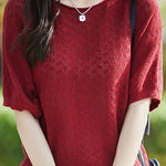Loose-fitting versatile pure cotton short sleeve T-shirt - liwisi