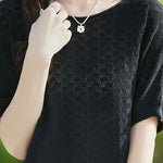 Loose-fitting versatile pure cotton short sleeve T-shirt - liwisi