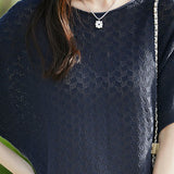 Loose-fitting versatile pure cotton short sleeve T-shirt - liwisi