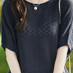 Loose-fitting versatile pure cotton short sleeve T-shirt - liwisi