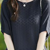 Loose-fitting versatile pure cotton short sleeve T-shirt - liwisi