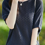 Loose-fitting versatile pure cotton short sleeve T-shirt - liwisi