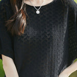 Loose-fitting versatile pure cotton short sleeve T-shirt - liwisi