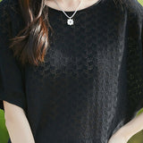 Loose-fitting versatile pure cotton short sleeve T-shirt - liwisi