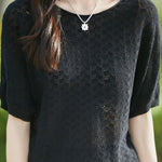 Loose-fitting versatile pure cotton short sleeve T-shirt - liwisi