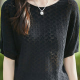 Loose-fitting versatile pure cotton short sleeve T-shirt - liwisi