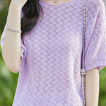 Loose-fitting versatile pure cotton short sleeve T-shirt - liwisi