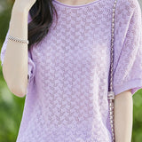 Loose-fitting versatile pure cotton short sleeve T-shirt - liwisi