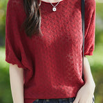 Loose-fitting versatile pure cotton short sleeve T-shirt - liwisi