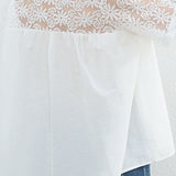 Loose T-Shirt with Lace Patchwork - liwisi
