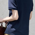 Casual Polo Shirt with Contrast Trim and Embroidery - liwisi