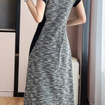Trendy Asymmetrical Patchwork Dress for Work - liwisi
