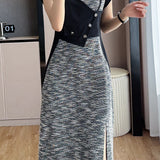 Trendy Asymmetrical Patchwork Dress for Work - liwisi