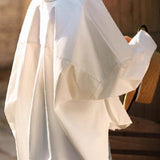 Silk-Cotton Cinched-Waist Casual Shirt - liwisi