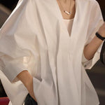 Silk-Cotton Cinched-Waist Casual Shirt - liwisi