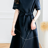 Stylish workwear paneled dress