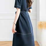 Stylish workwear paneled dress