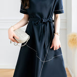 Stylish workwear paneled dress