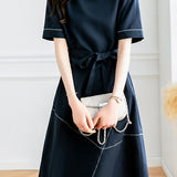 Stylish workwear paneled dress