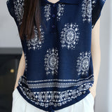 Fashionable knitted jacquard polo top - liwisi