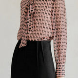 Elegant V-neck bow-tie strap shirt - liwisi