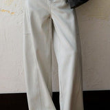 Fashionable casual high-waisted wide-leg jeans