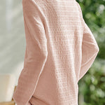 Casual fake two-piece spliced crinkled texture T-shirt - liwisi